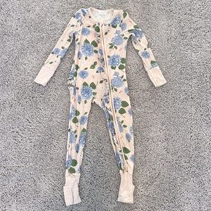 Angel Dear Girl's Hydrangea Ruffle Bamboo Pajamas